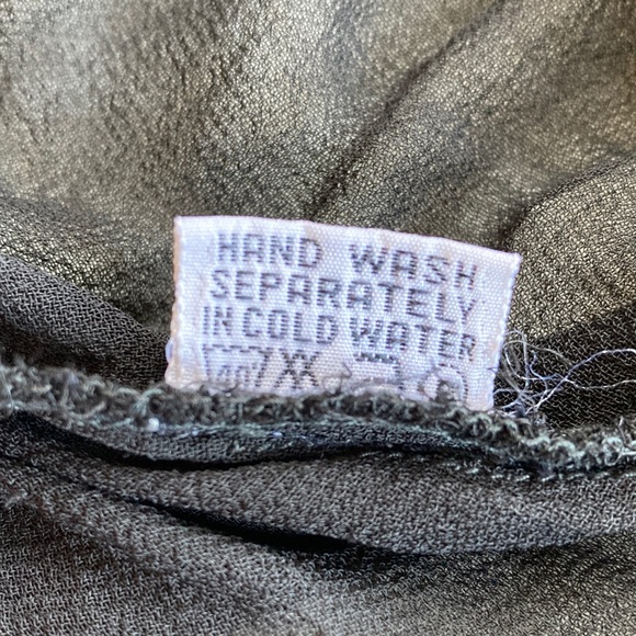 Funhouse NYC Black Lace Layered Sheer Blouse One Size - Picture 13 of 16